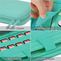 HEYSTOP kompatybilny z Switch Lite futerał do przenoszenia, Switch Lite etui z miękkim etui ochronne z TPU karta gier 6 uchwyt na kciuk czapki 4